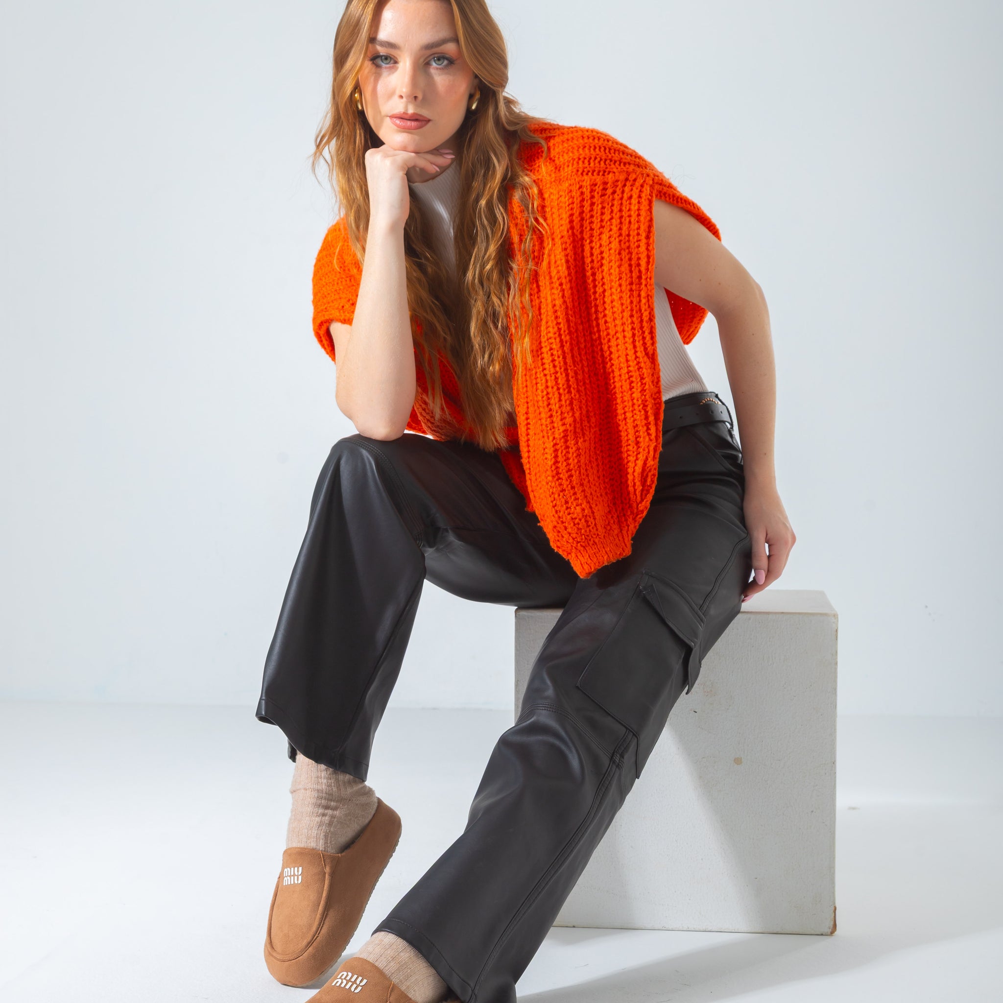 Suede Moccasin Backless Clogs-light-camel