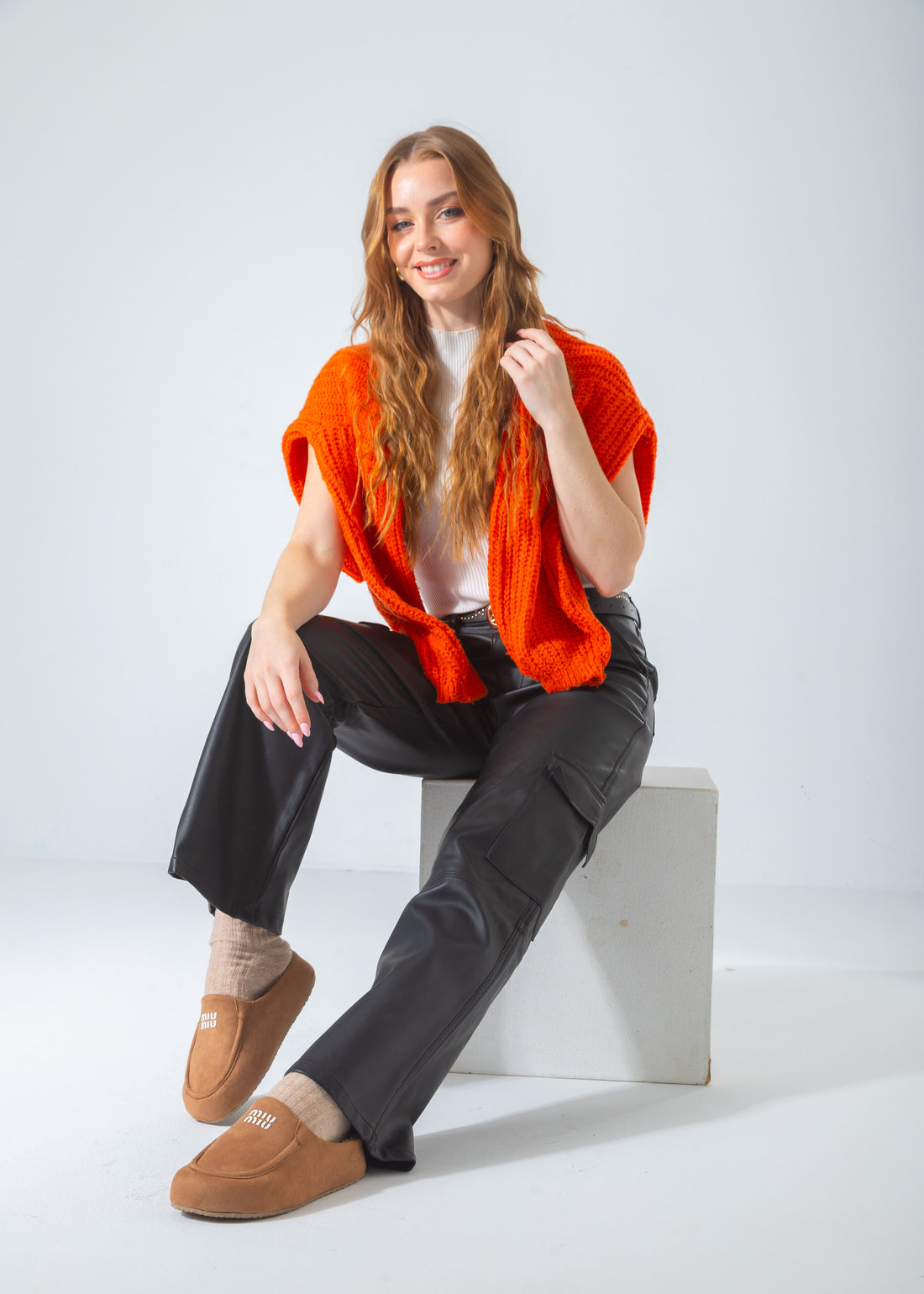 Suede Moccasin Backless Clogs-light-camel