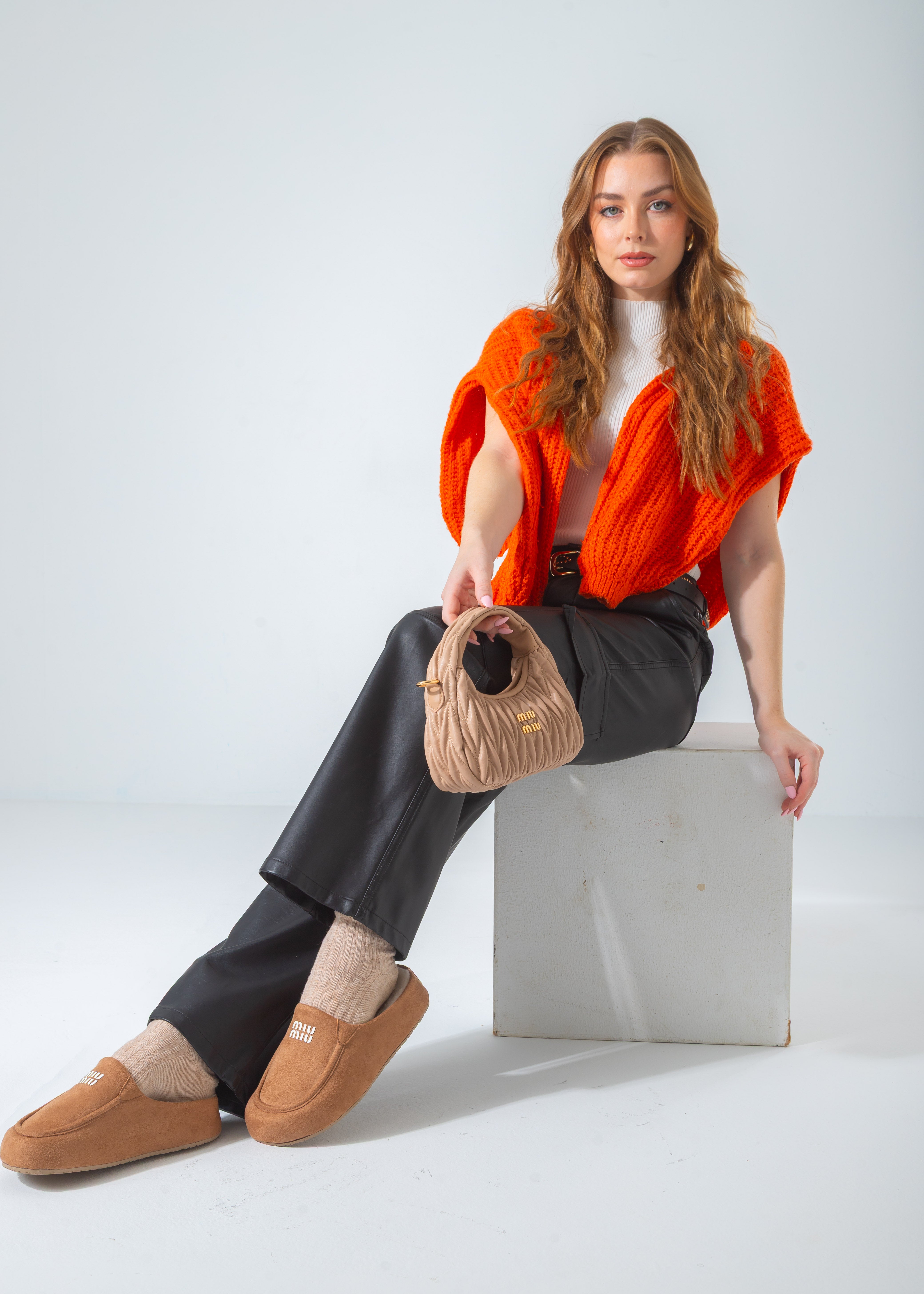 Suede Moccasin Backless Clogs-light-camel