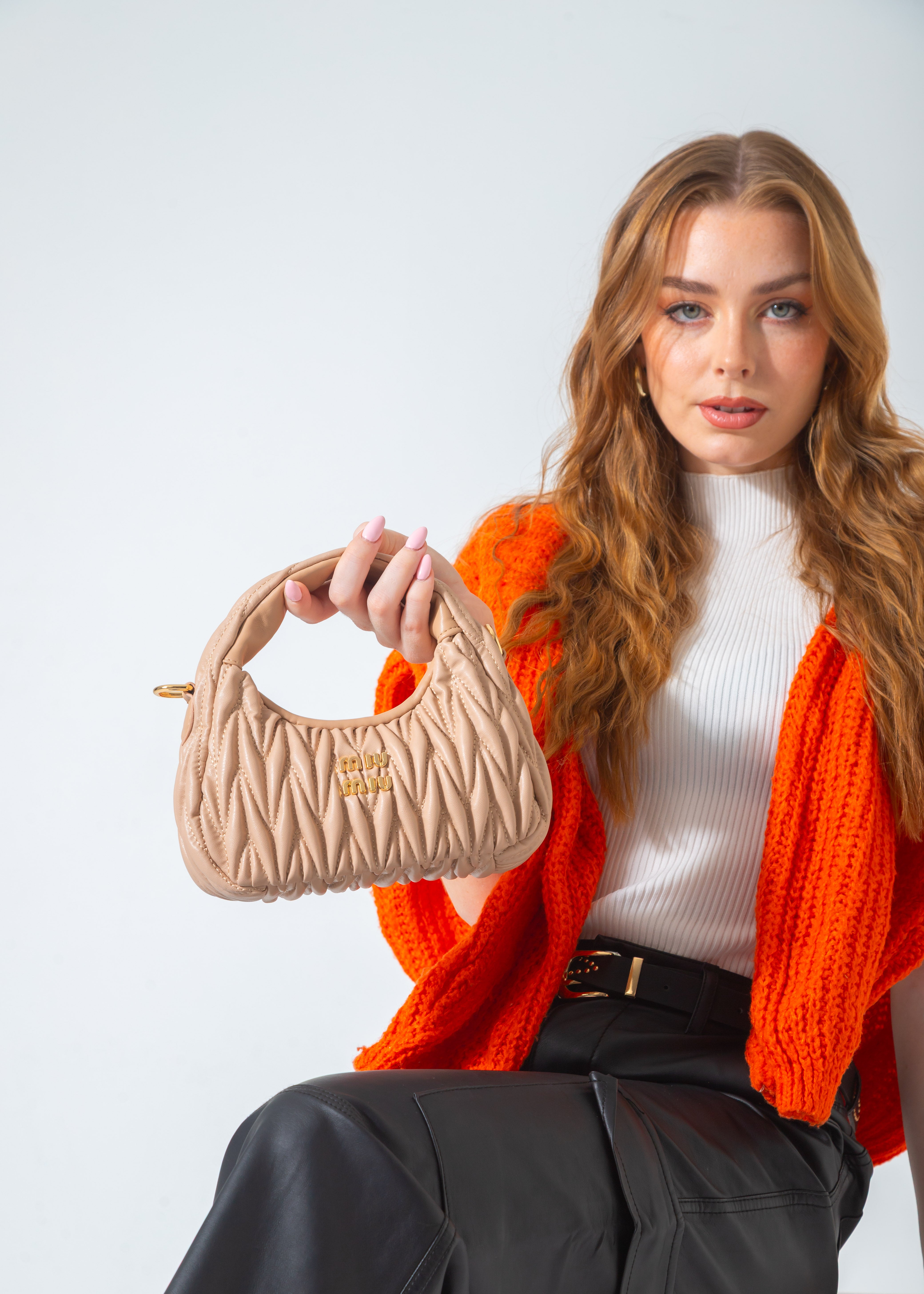 Wander Matelassé Hobo Mini-Bag-beige