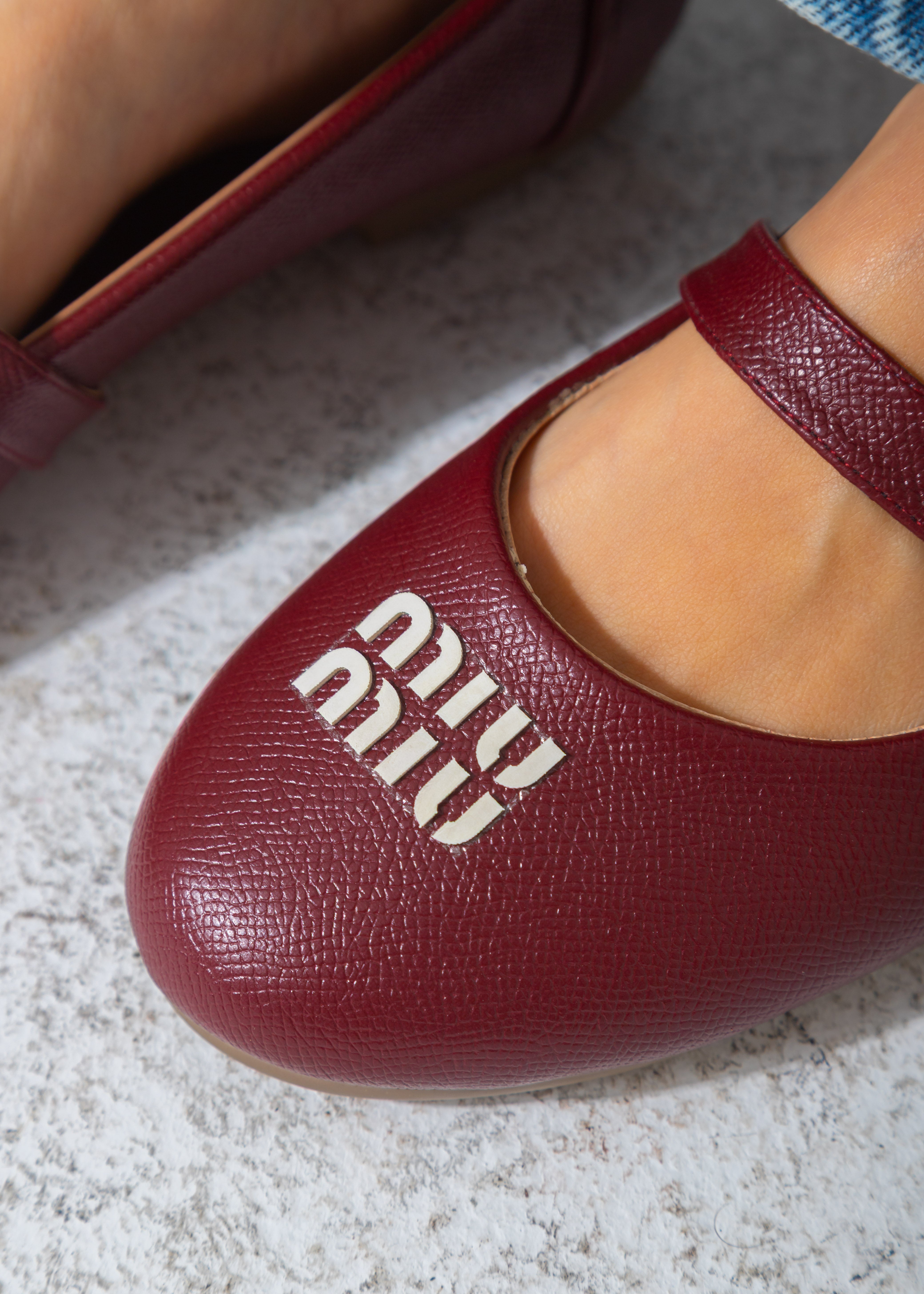 Buckle Strap Flat-marron