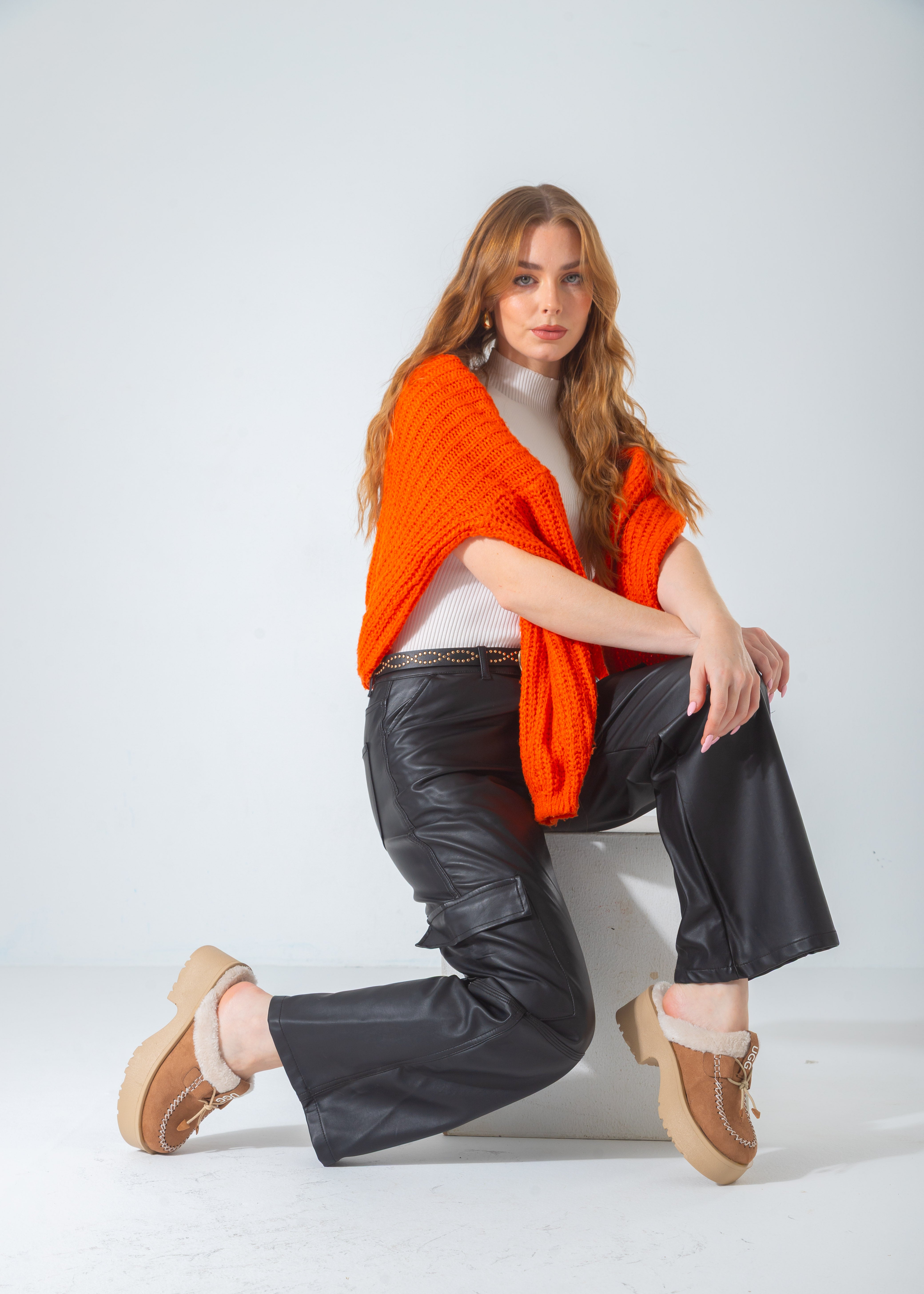 Lace-Up Moccasin Platform Clog-cafe