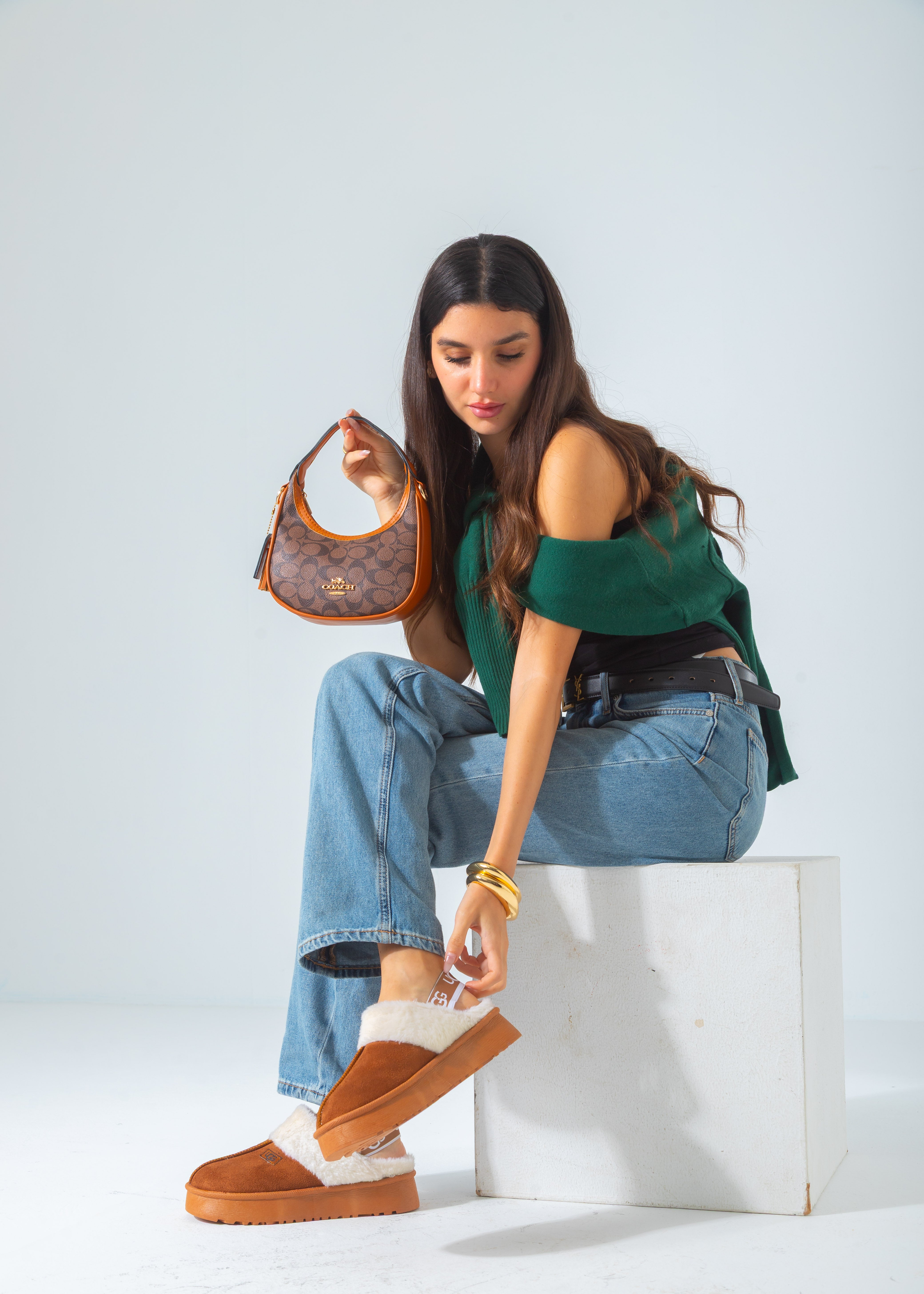 Canvas Demi Shoulder Bag-light-camel