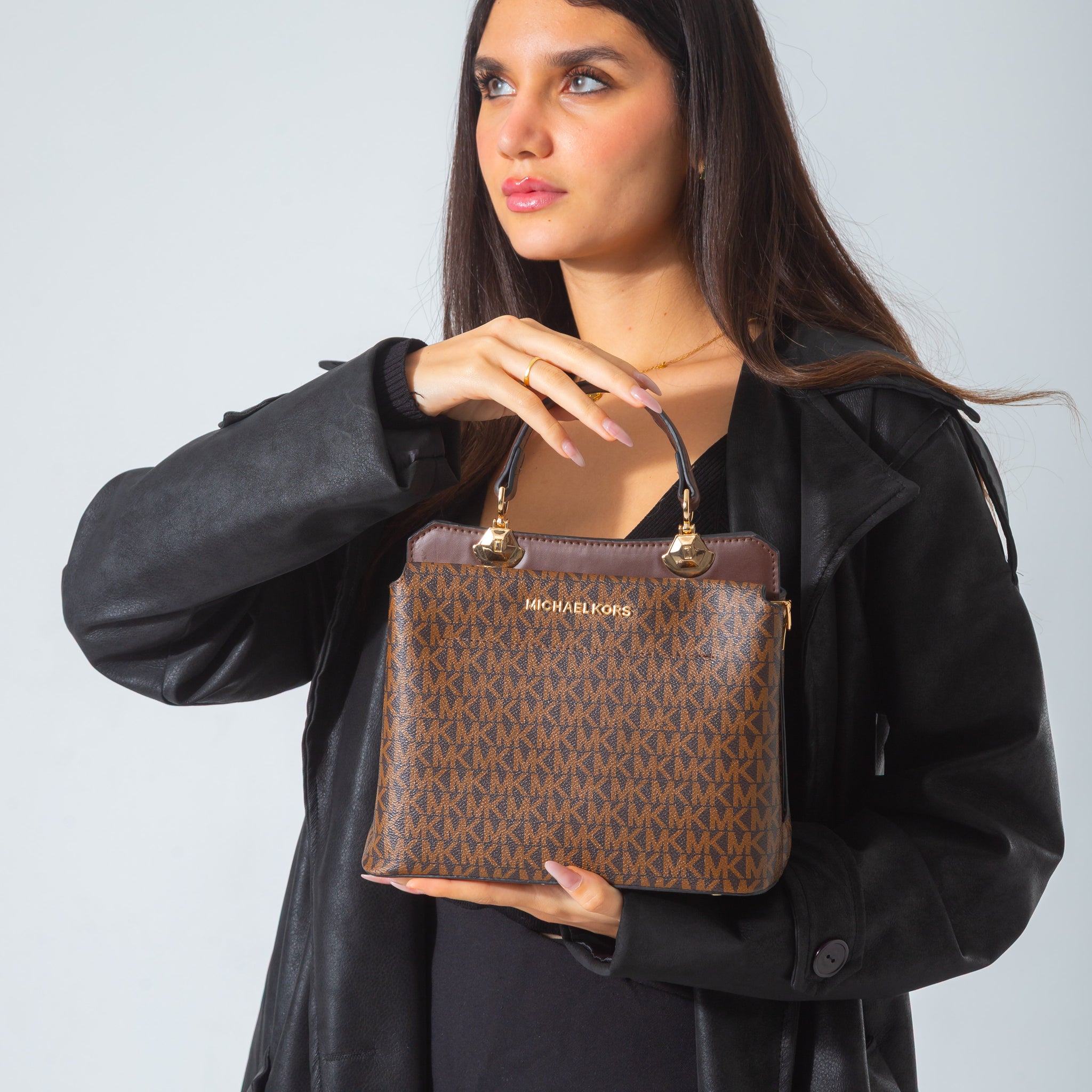 The Convertible Top-Handle Bag-brown