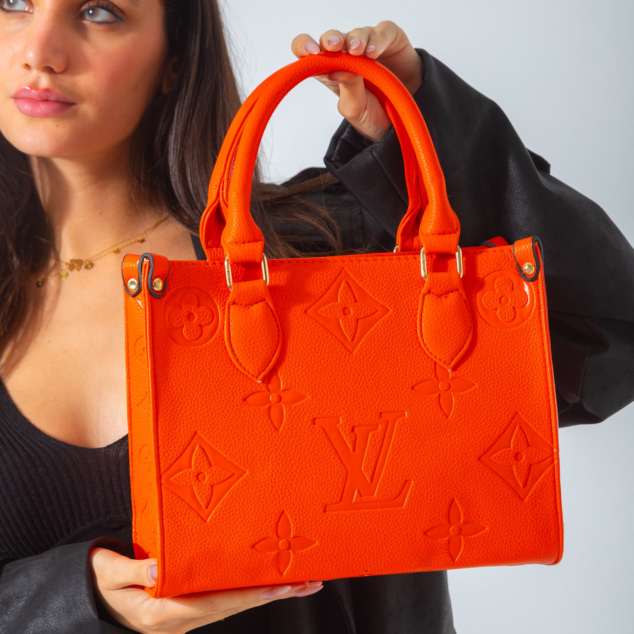 Top-Handle Carryall Bag-orange