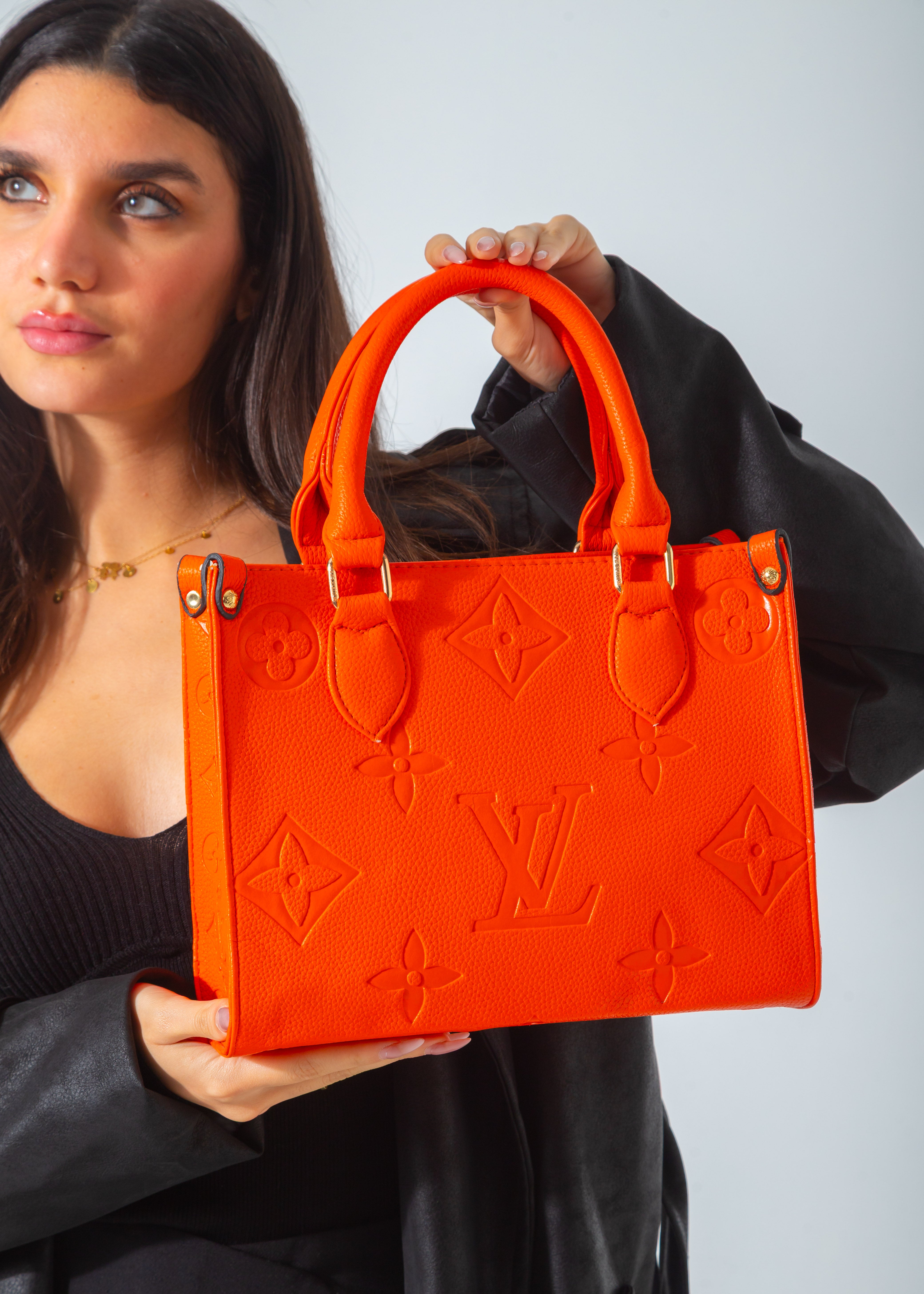 Top-Handle Carryall Bag-orange