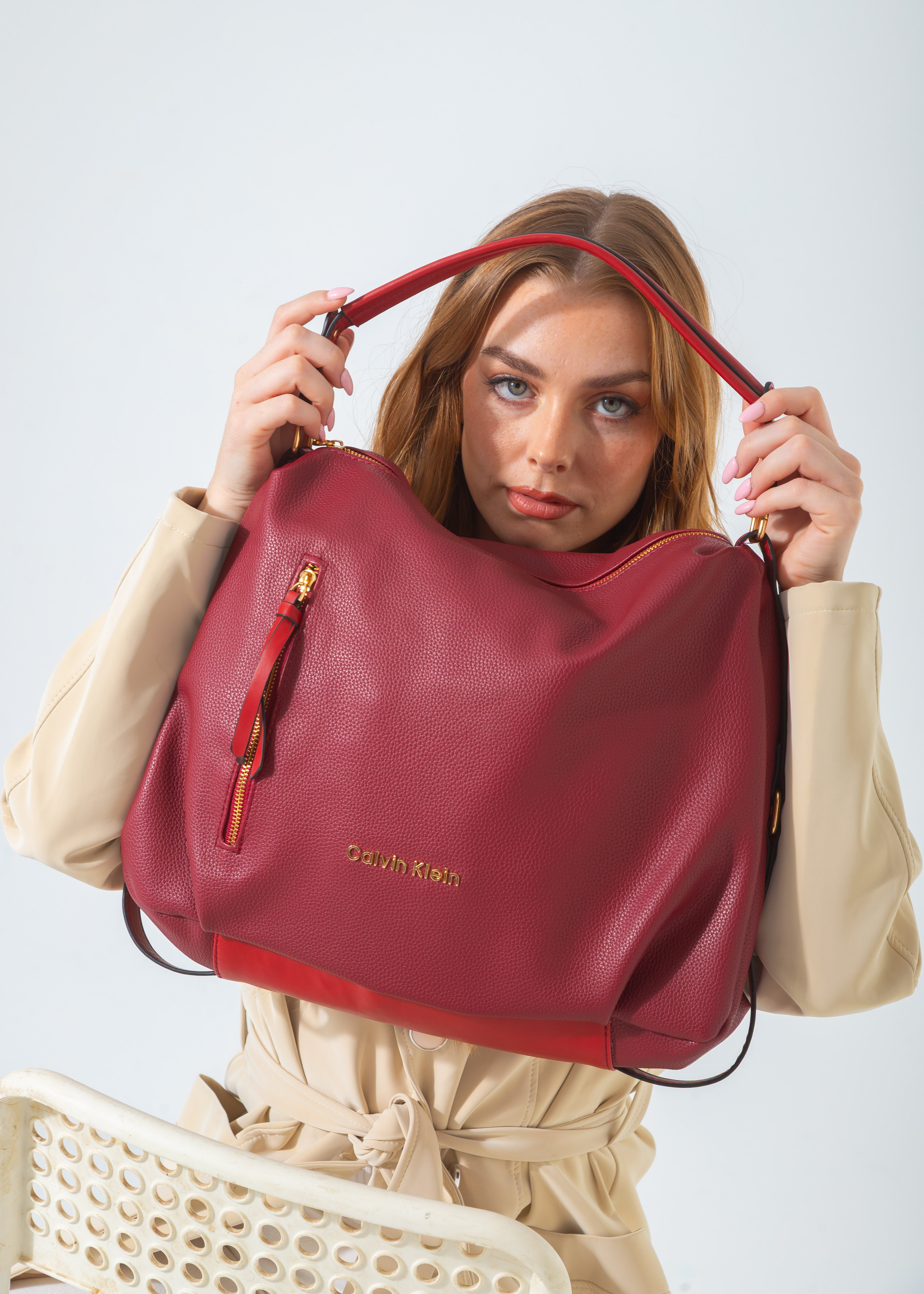 Calvin Klein Soft Hobo Bag-marron