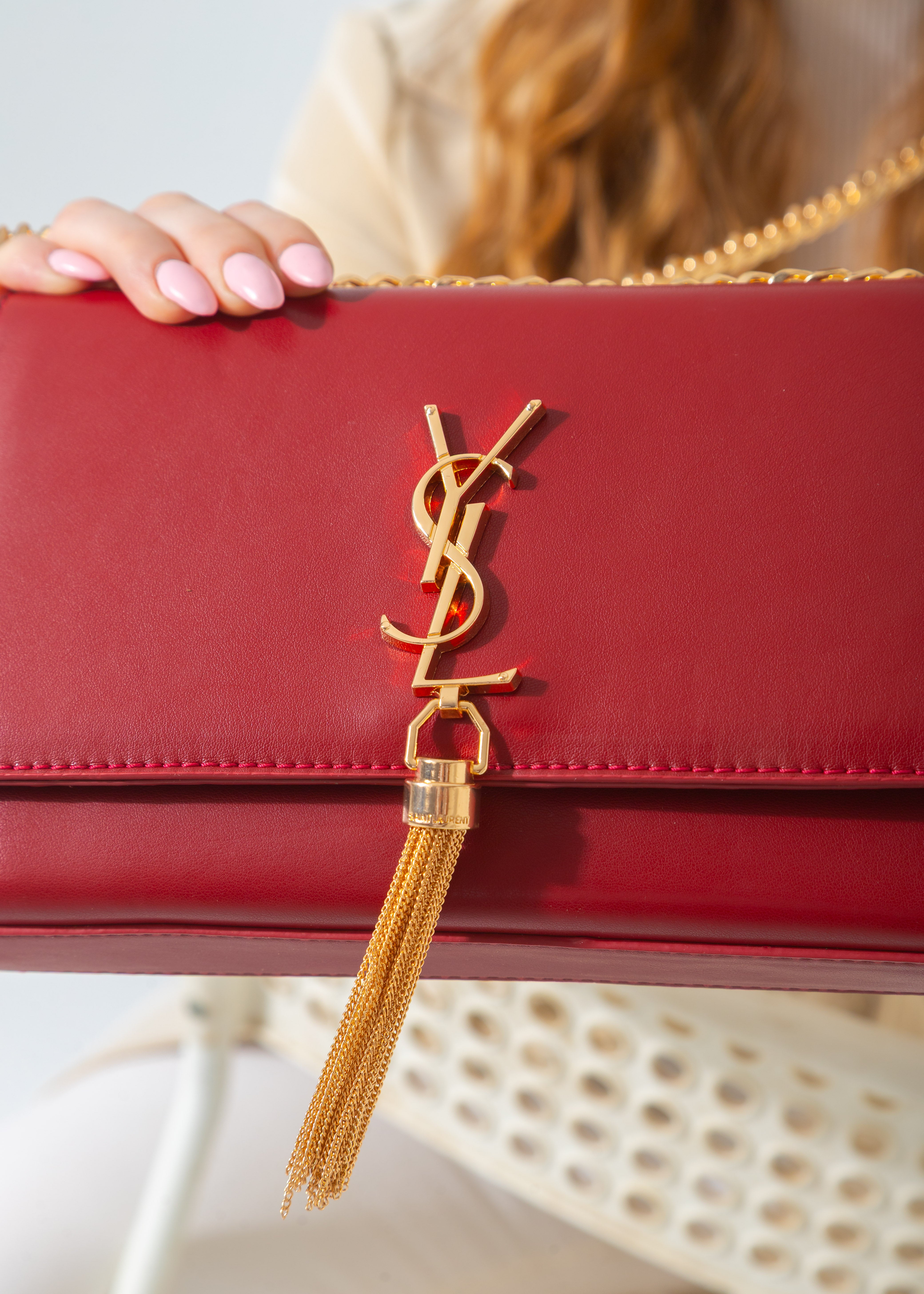 Signature Tassel Envelope Bag-marron