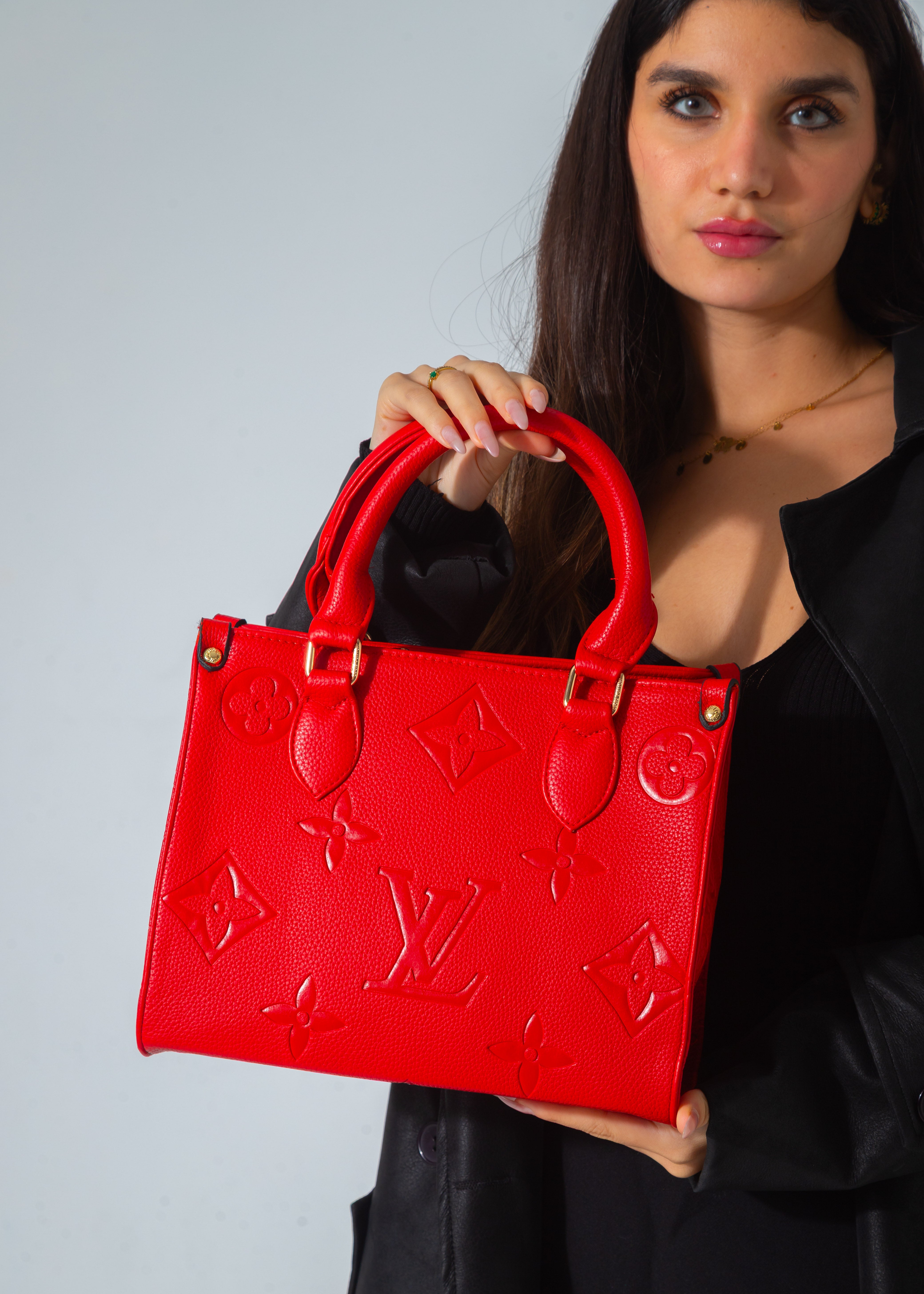Top-Handle Carryall Bag-red