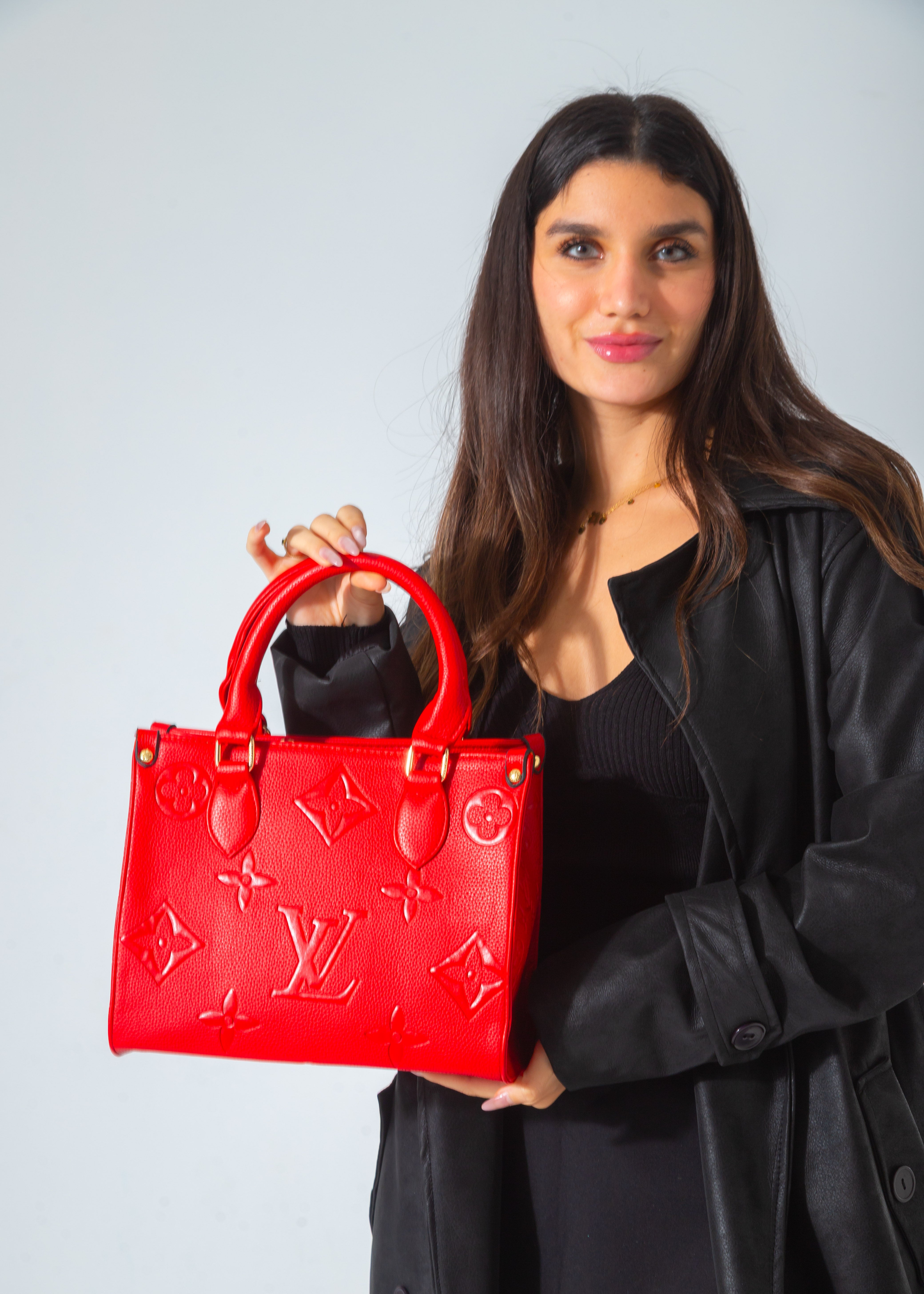 Top-Handle Carryall Bag-red