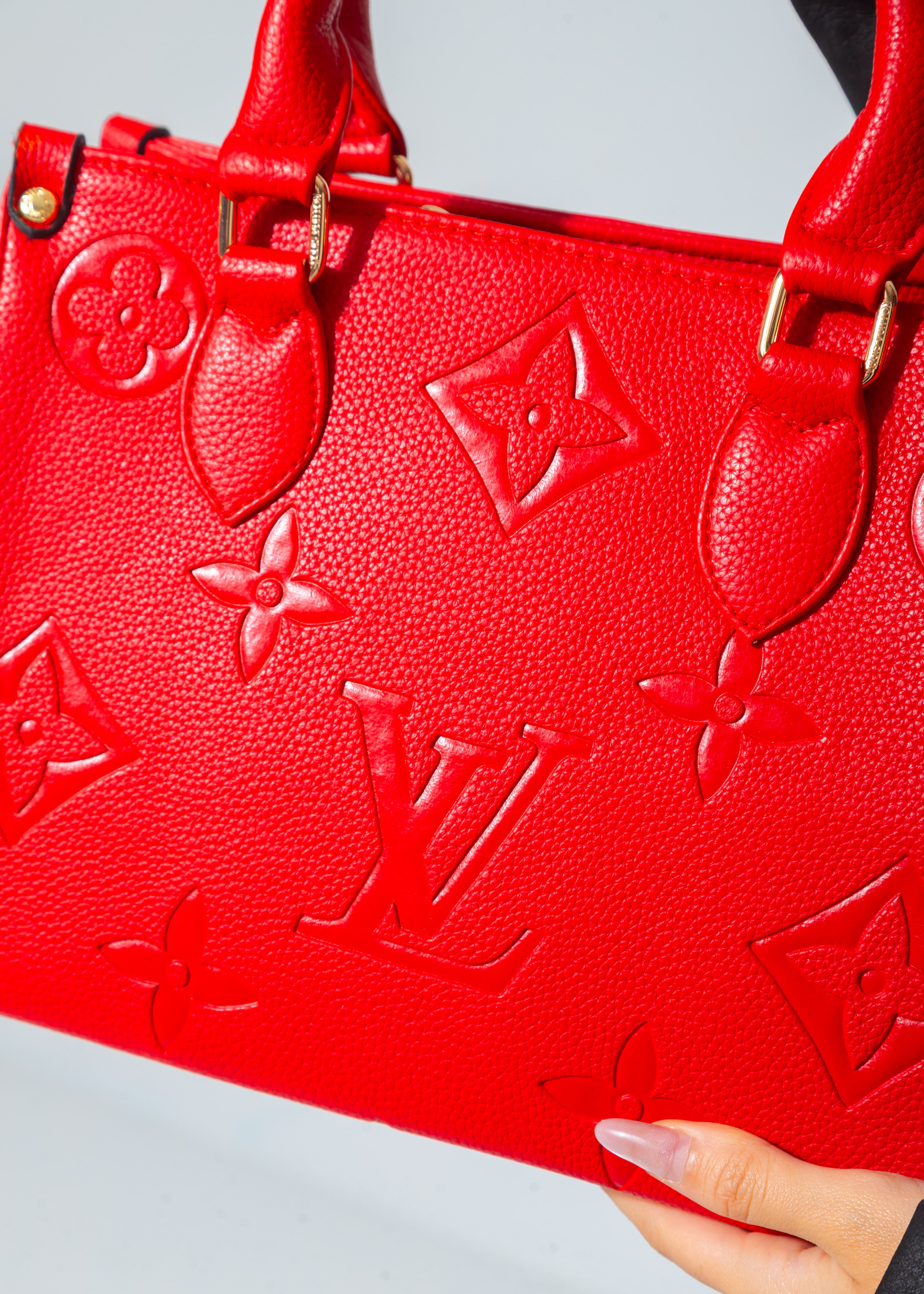 Top-Handle Carryall Bag-red