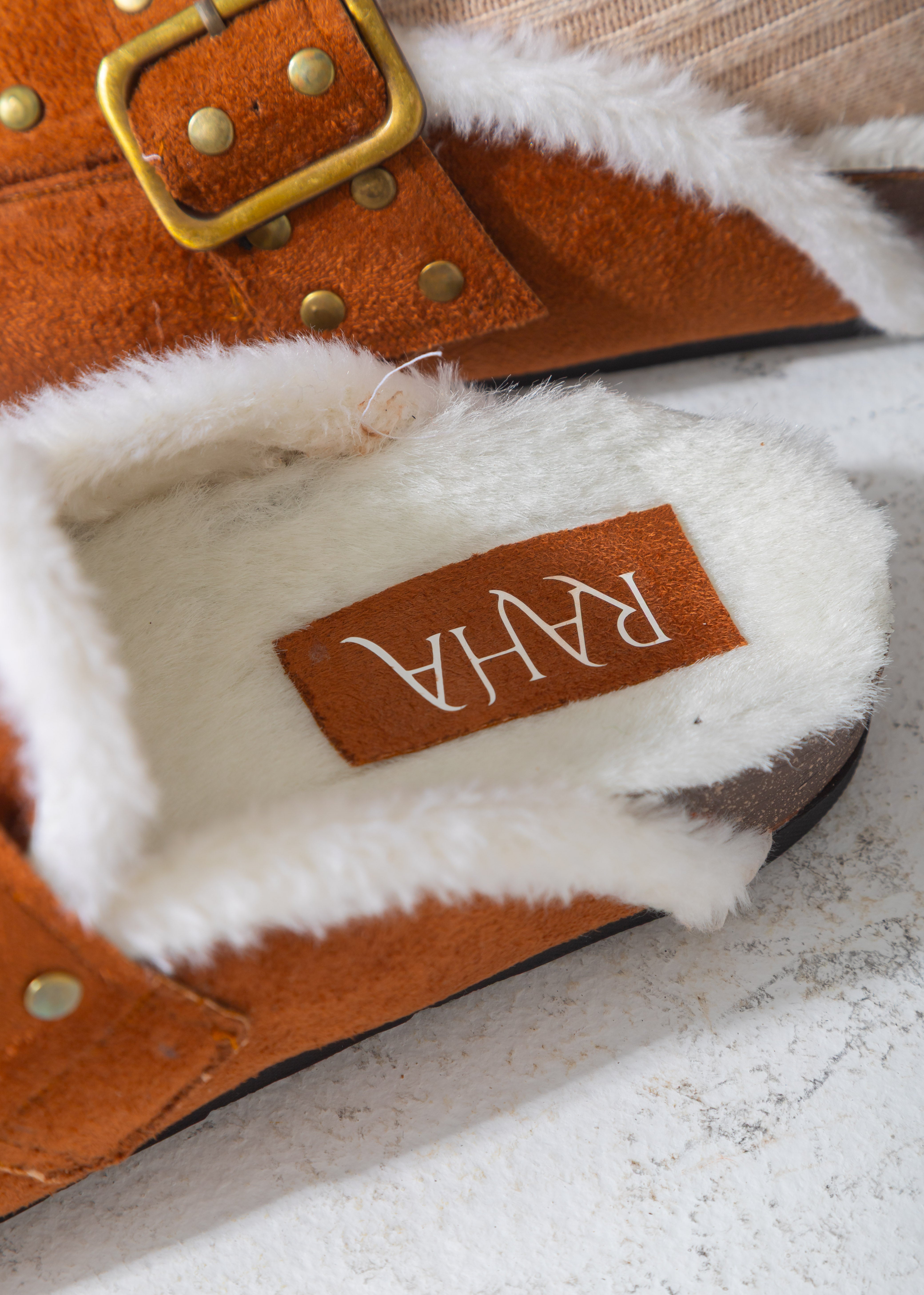 Stud-Detail Cozy Clogs-camel