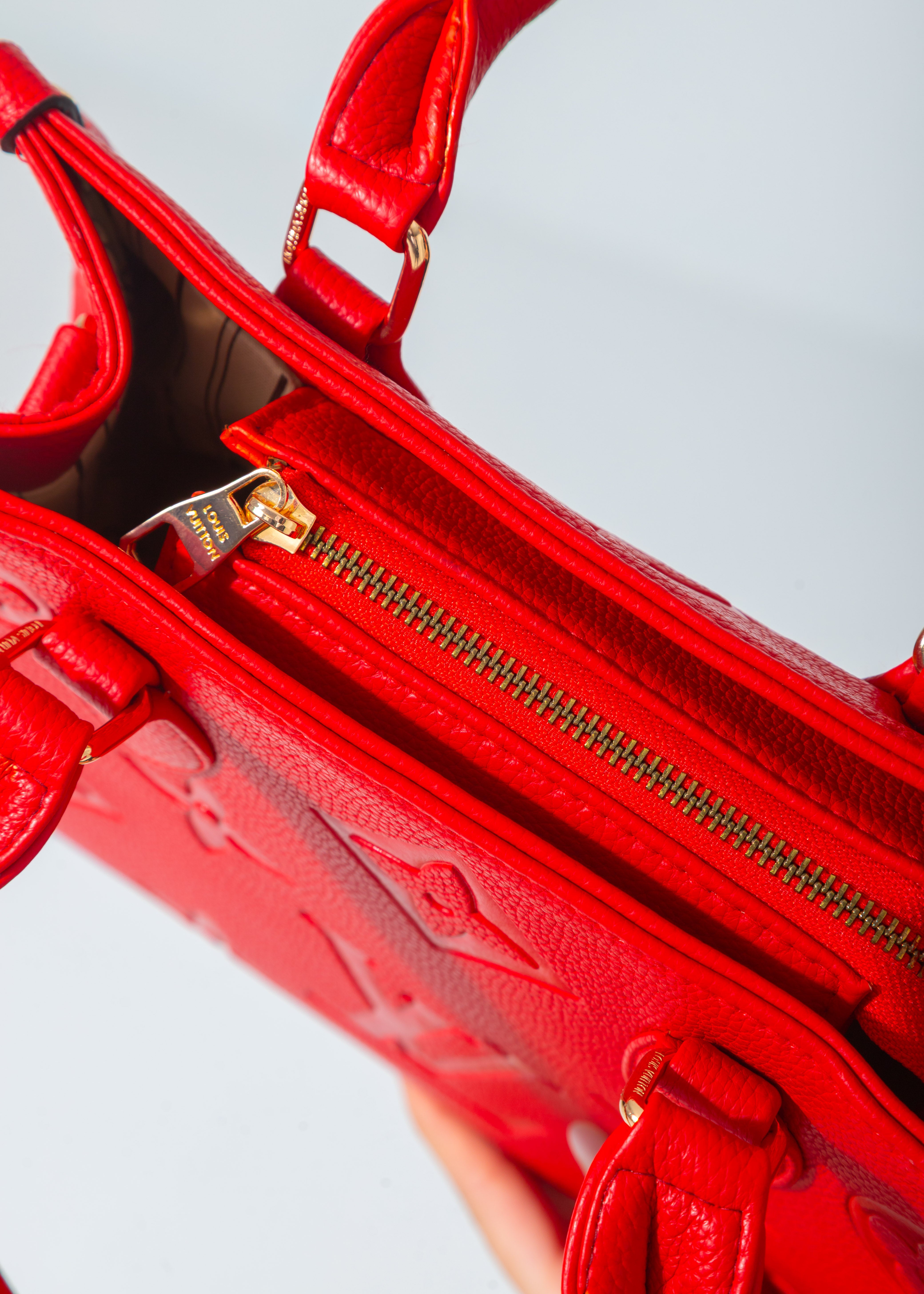 Top-Handle Carryall Bag-red