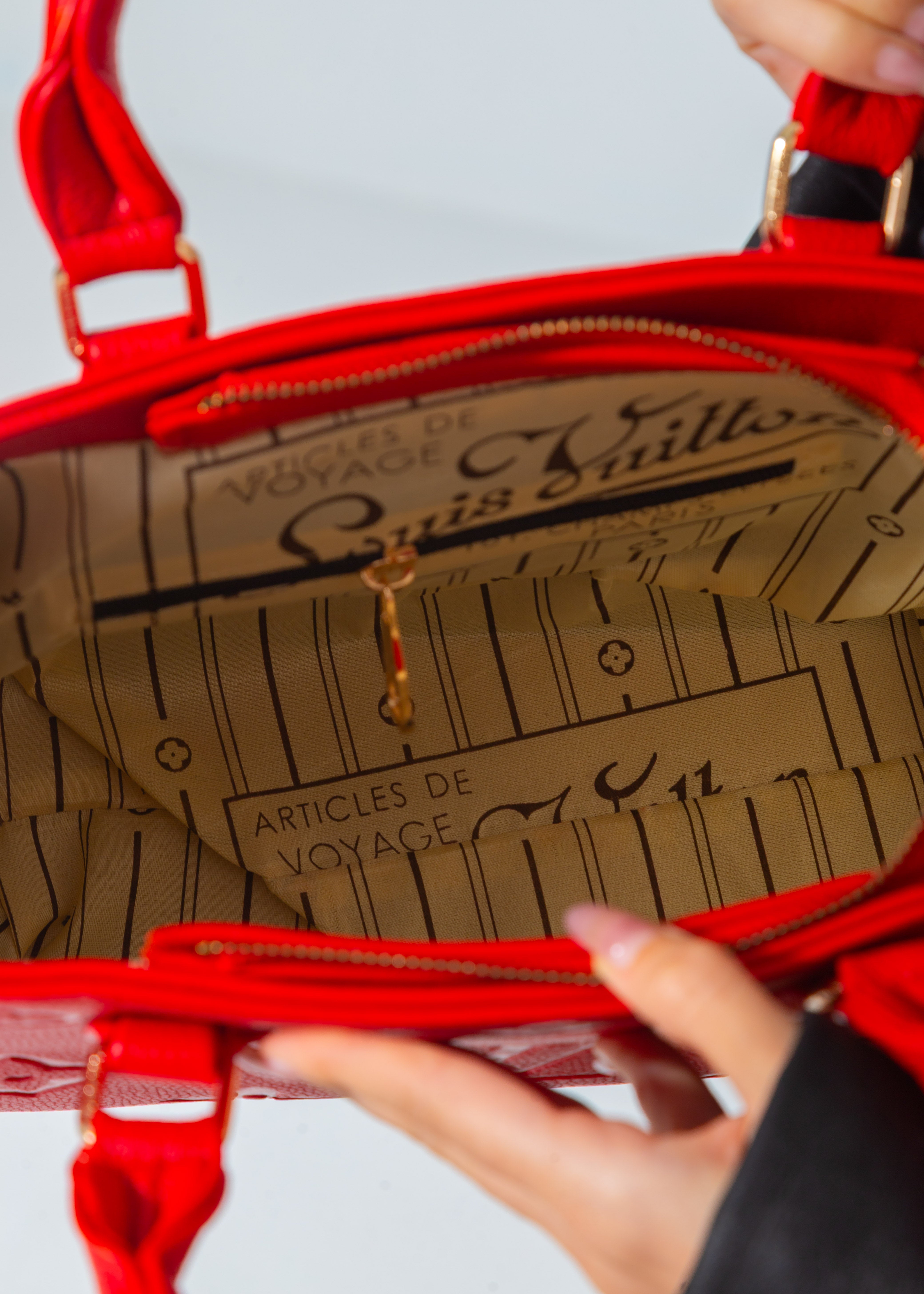 Top-Handle Carryall Bag-red