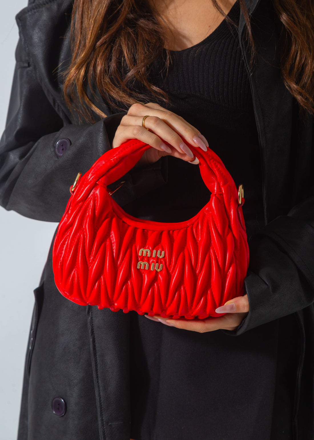 Wander Matelassé Hobo Mini-Bag-red
