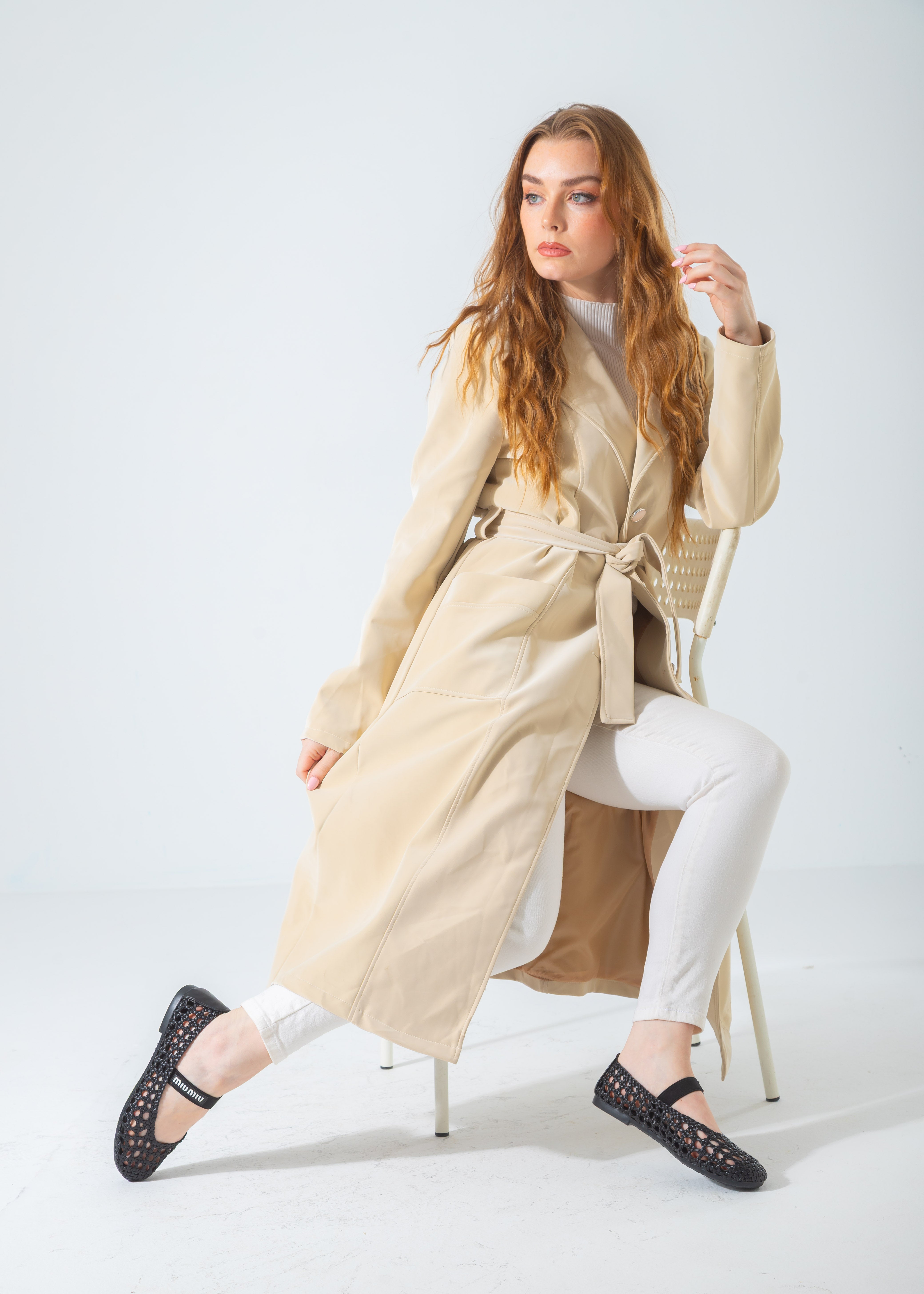 Woven Mesh Elastic Flat-black