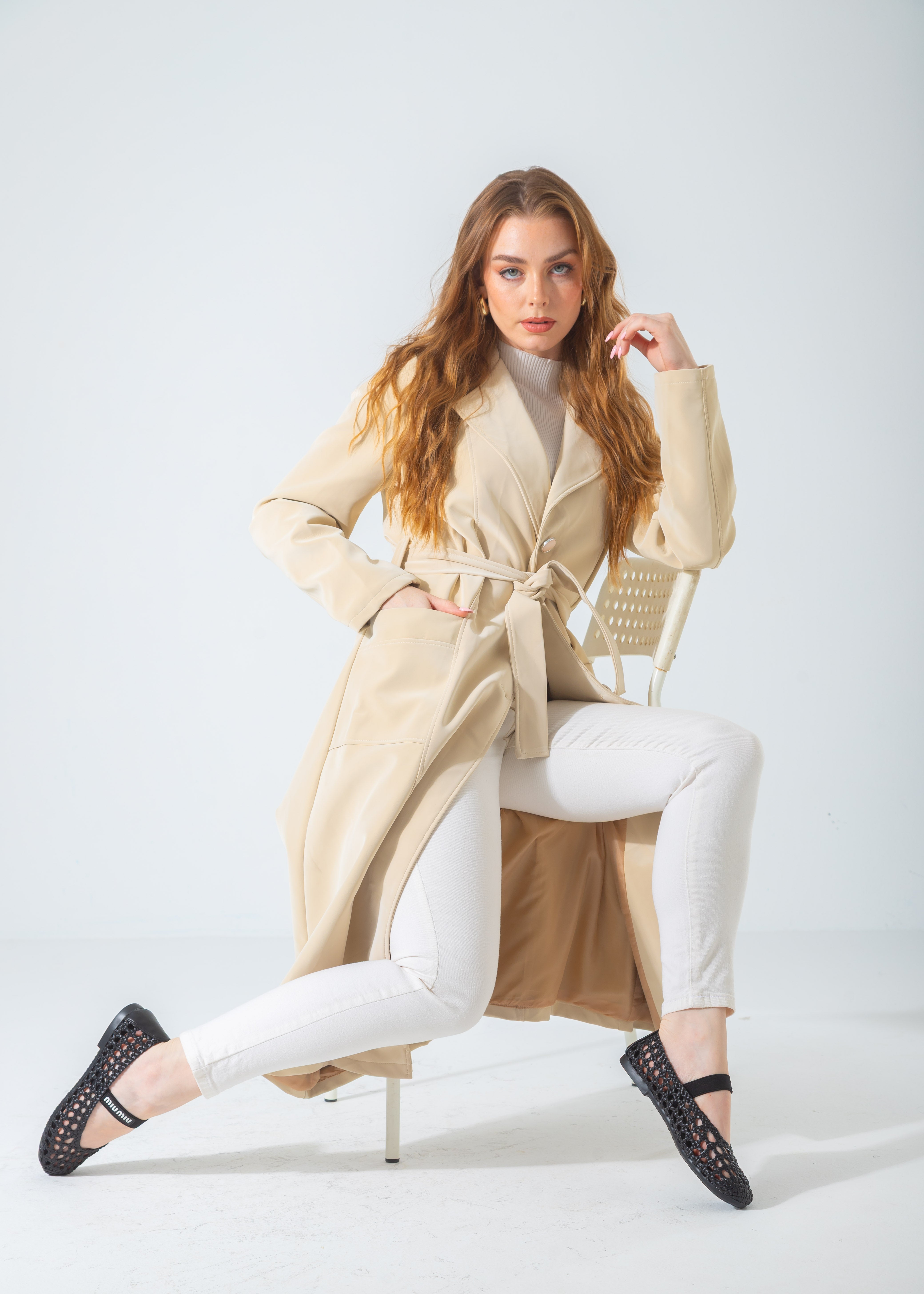 Woven Mesh Elastic Flat-black