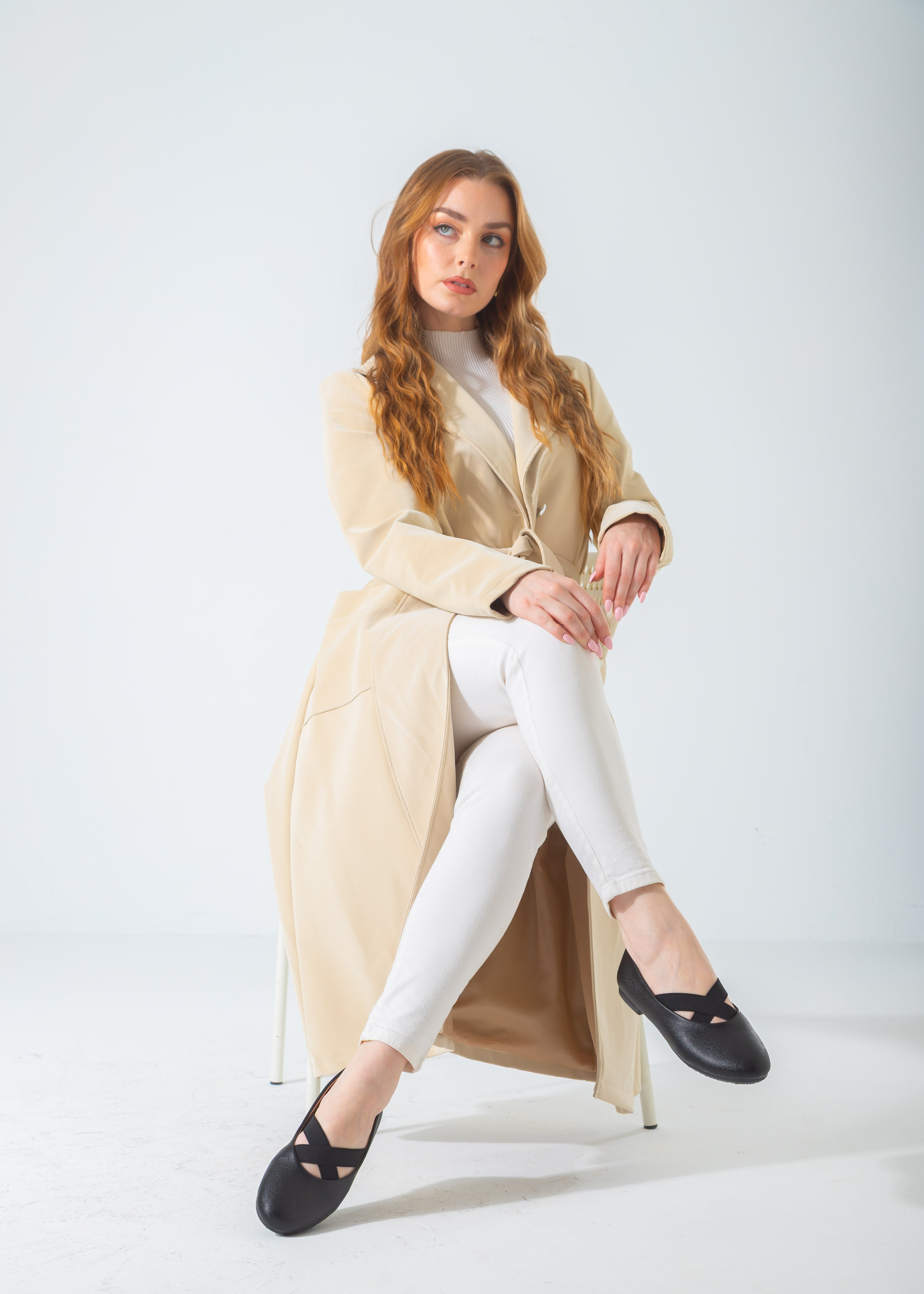 Criss-Cross Elastic Flat-black