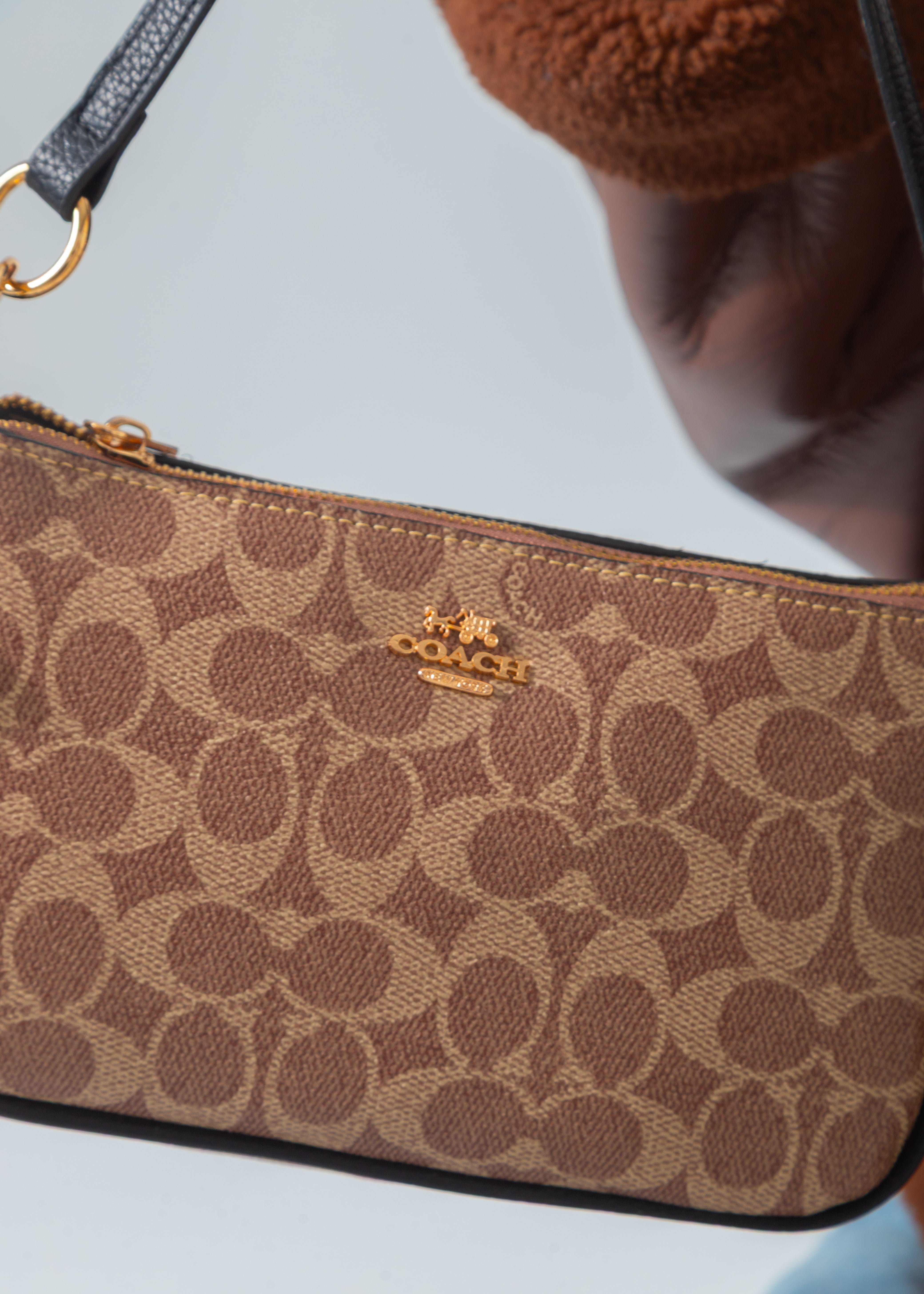 The Iconic Shoulder Pochette Bag-beige