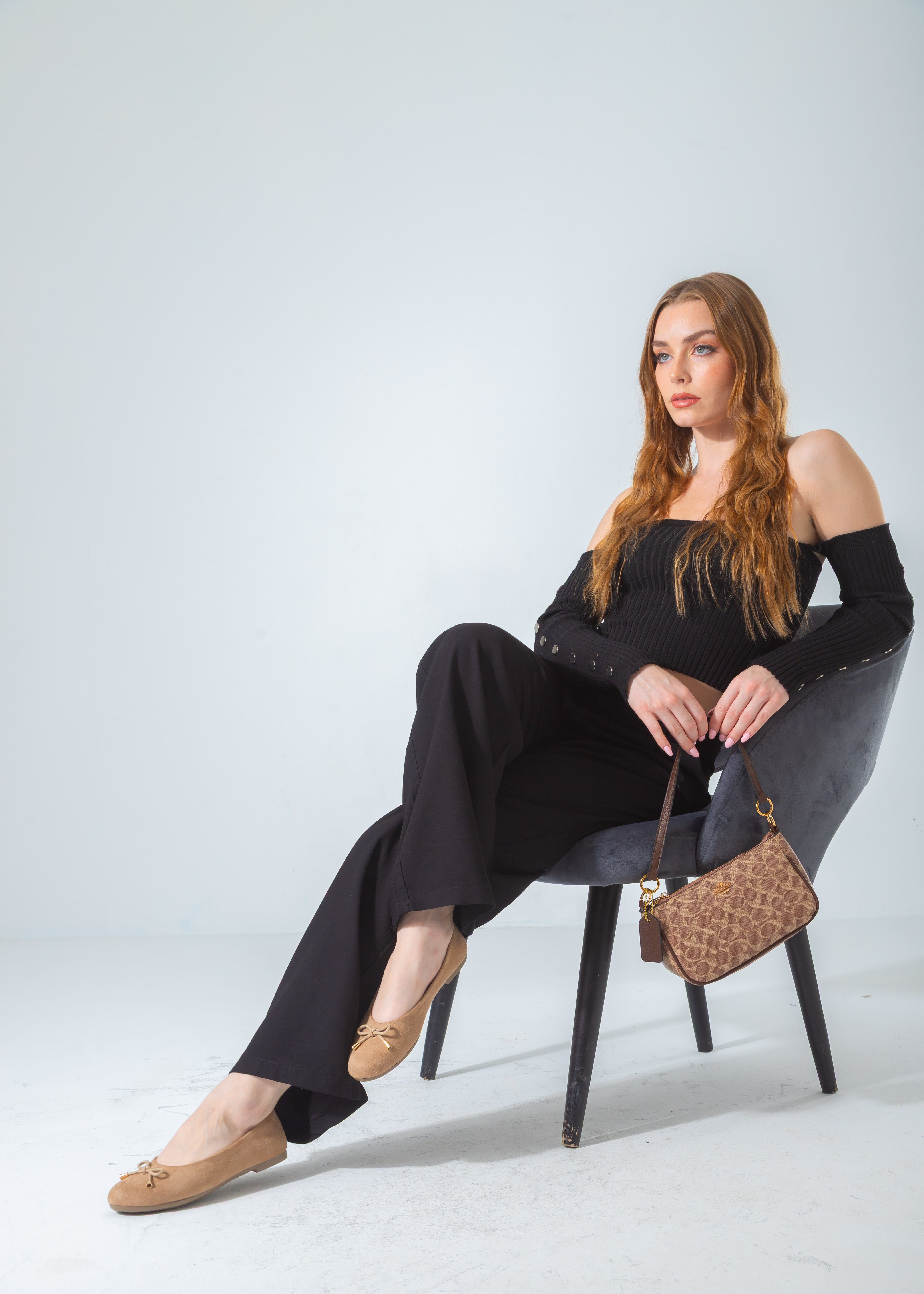 The Iconic Shoulder Pochette Bag-beige