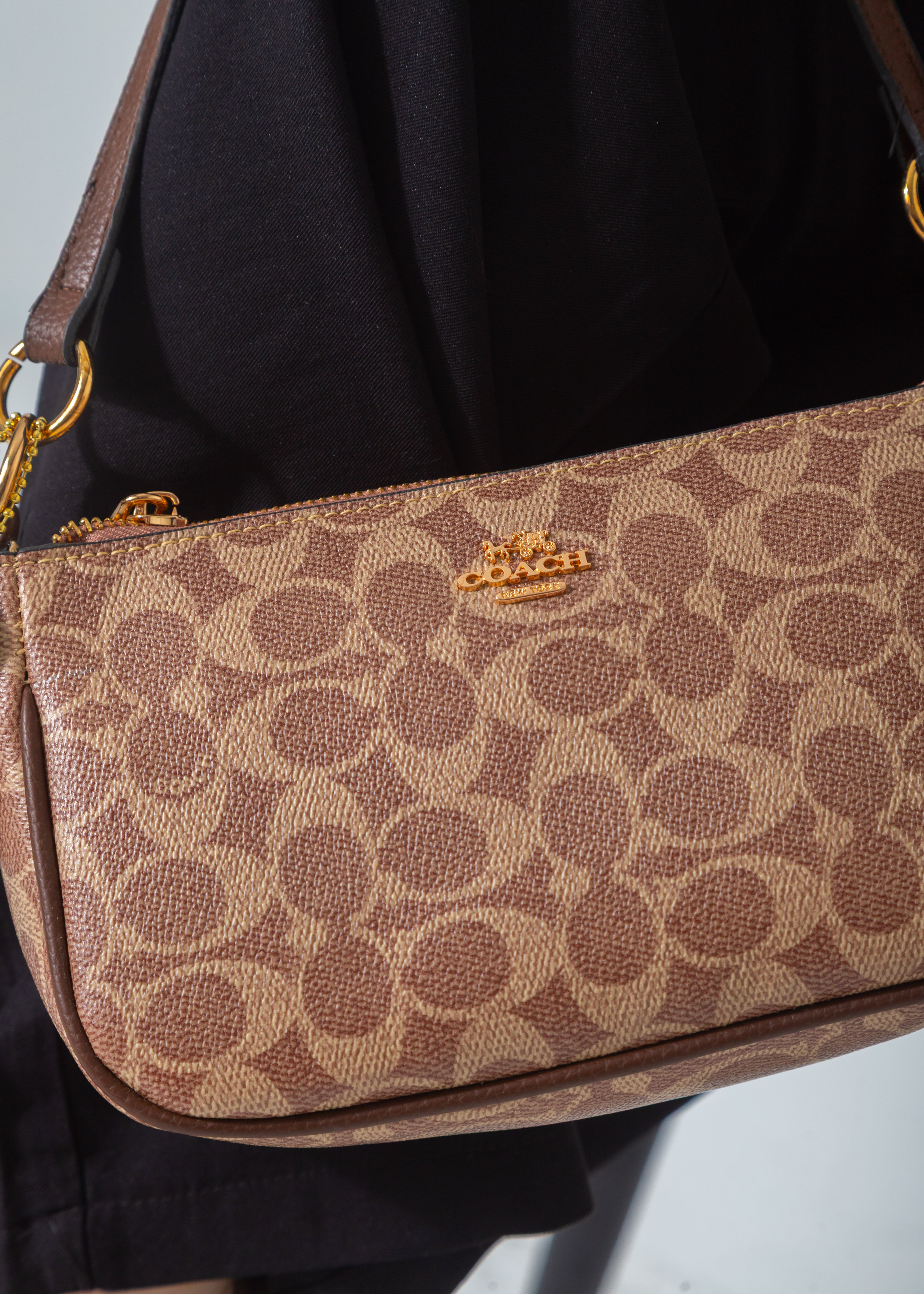 The Iconic Shoulder Pochette Bag-beige