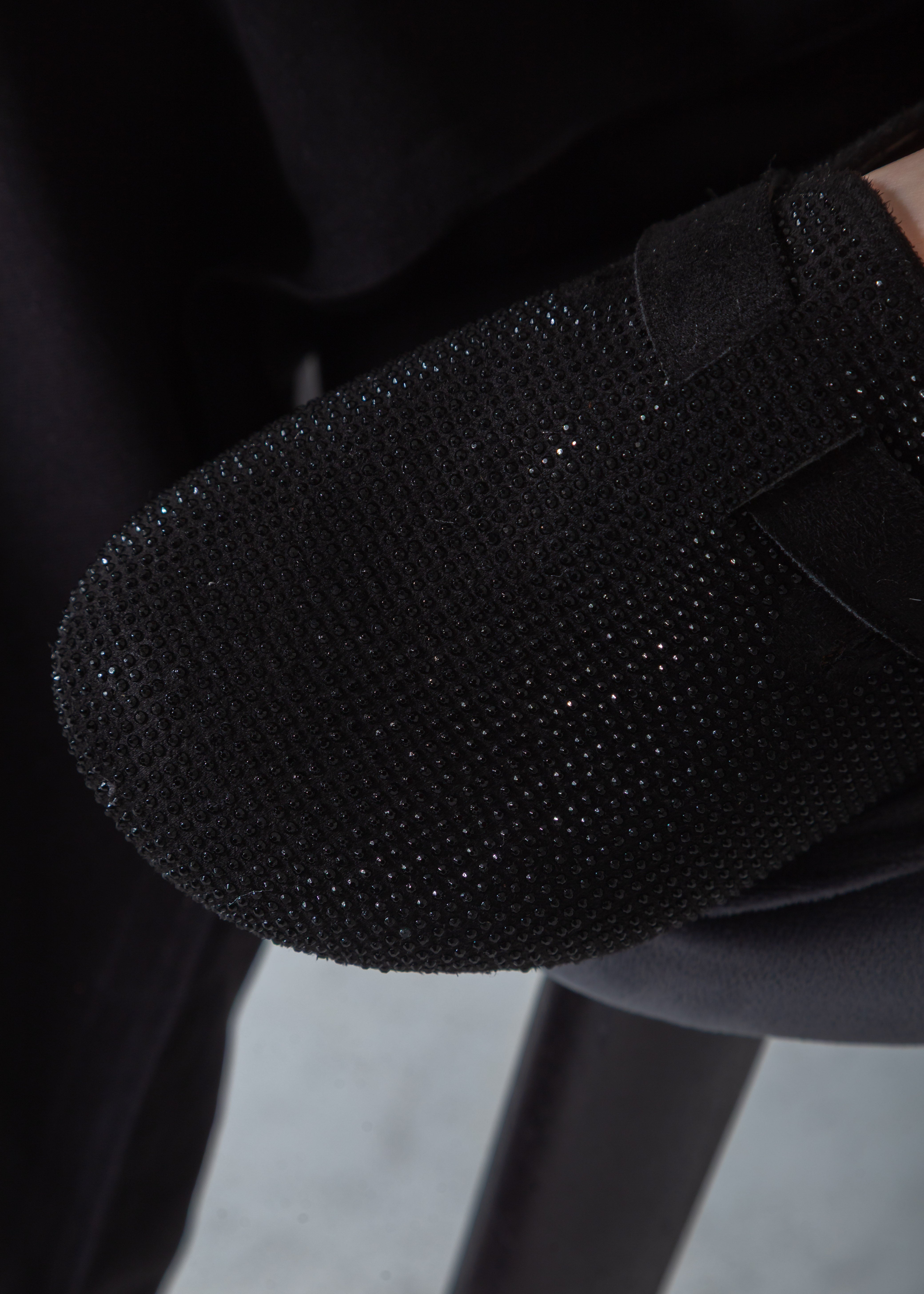 Sparkle Buckle Slip-On Clogs-black