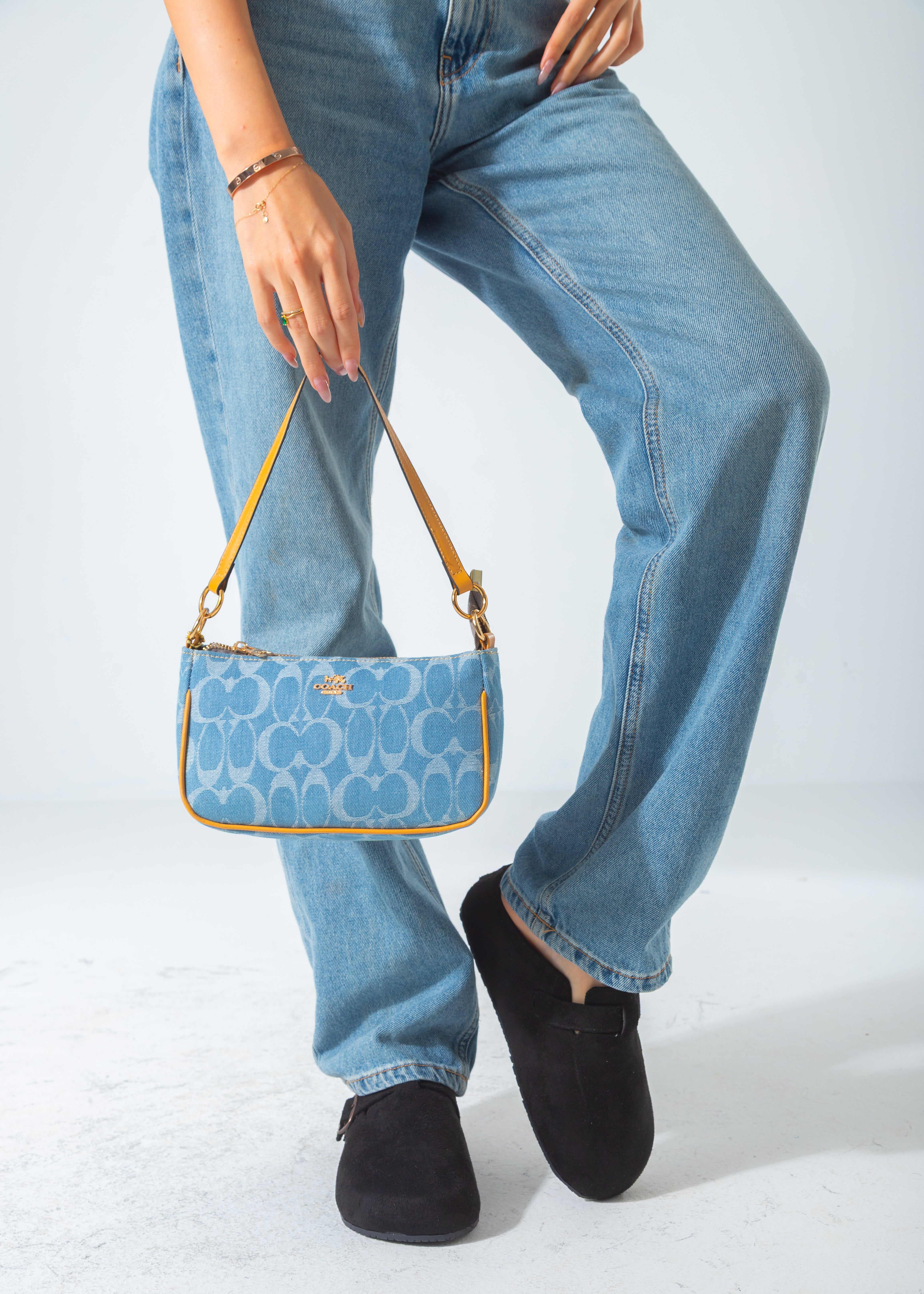 The Iconic Shoulder Pochette Bag-jeans