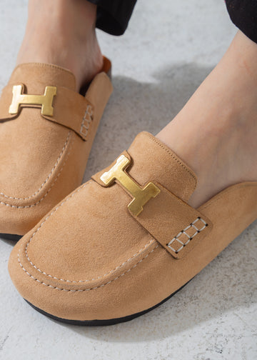 The Classic H-Bar Clog-beige